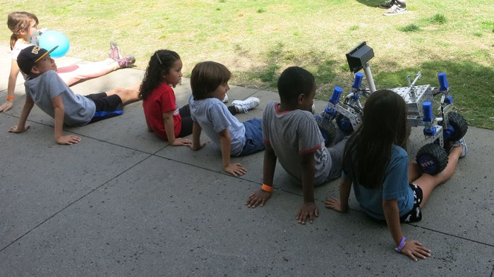Kids lining up to get run over