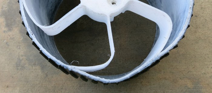 Out of round PLA rover wheel