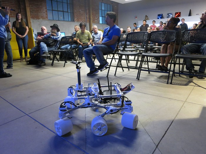 Sawppy at Hackaday LA