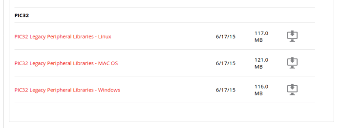 PIC32 Legacy Peripheral Library