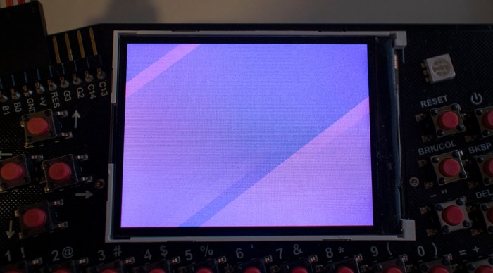 Hackaday Badge LCD Refresh Artifacts