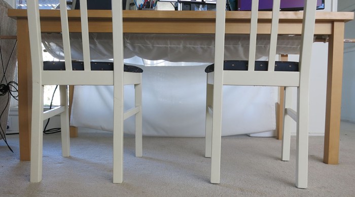 Under Table Photo Studio 2 - Stowed with chairs