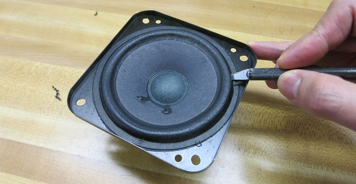 Cut speaker surround