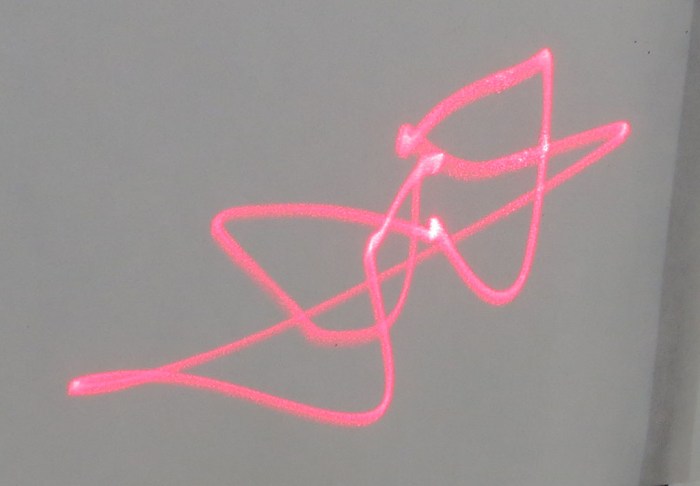Decayed Lissajous laser curve