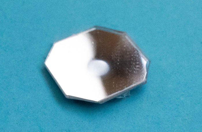 Plastic mirror damaged by heat