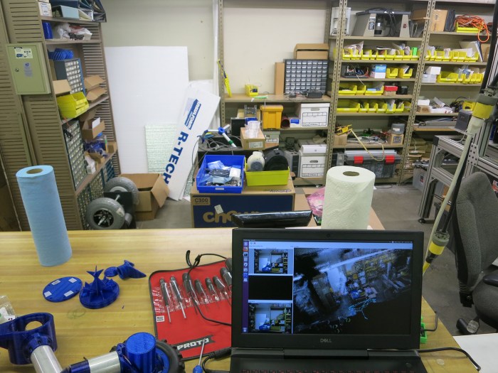 workshop shelves 3d reconstruction - camera