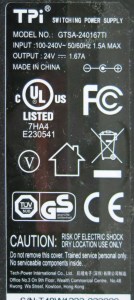 Neato charging power adapter