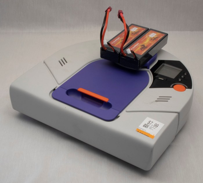 Neato XV-21 with two big power packs above lidar