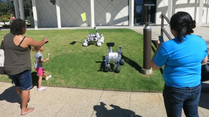 Caltech Science for March 2019 - Sawppy and SGVHAK Rover climbing