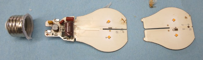 Cree LED bulb teardown 8 - disassembled