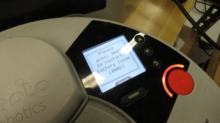 Neato XV battery pack still unhappy