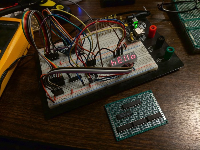 PIC16F18345 VFD breadboard and PCB