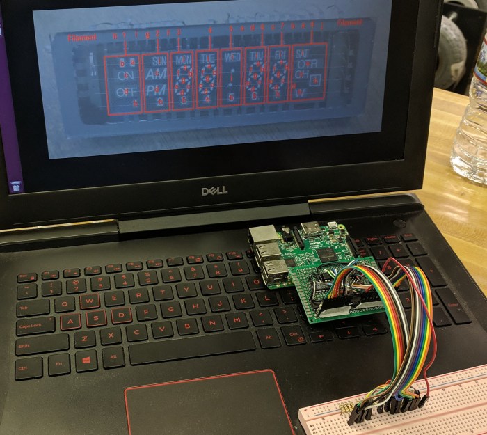 VFD interface breadboard