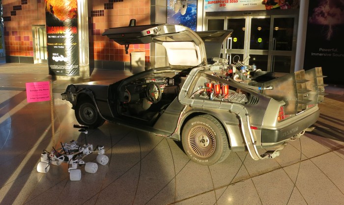 Yuris Night 2019 07 - Sawppy and DeLorean