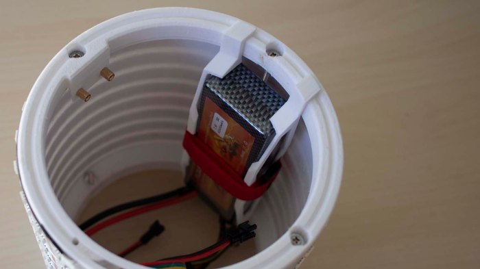 Glow Flow battery clip installed