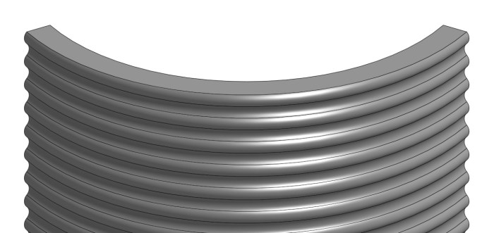 Glow flow horizontal ribs