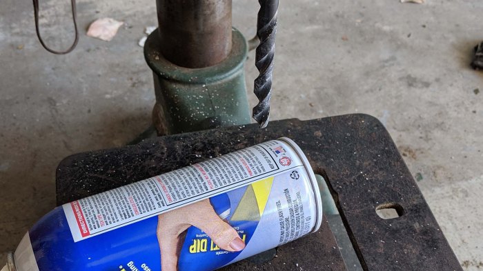 Drill into can for industrial glass marble