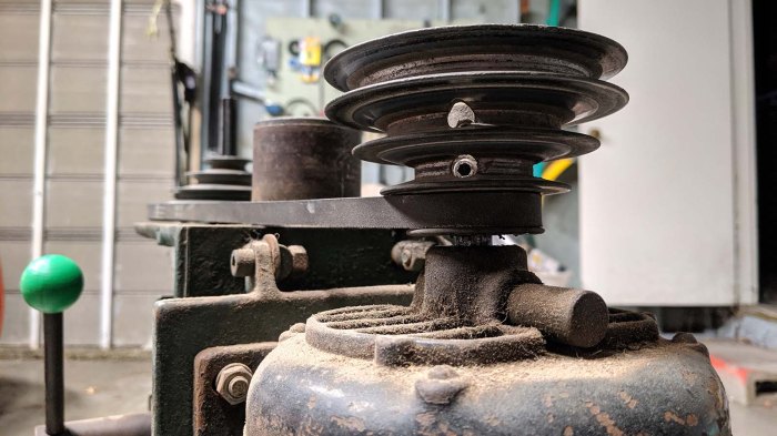 Drill press motor pulley