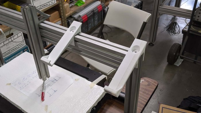 HAKCNC computer shelf in place