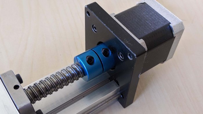 Ballscrew Z axis rigid coupler