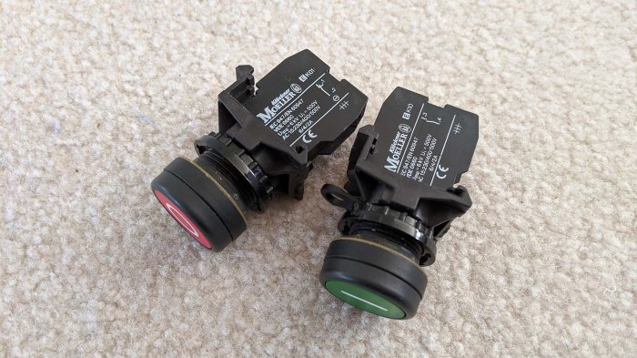 Salvaged switches for hardware buttons