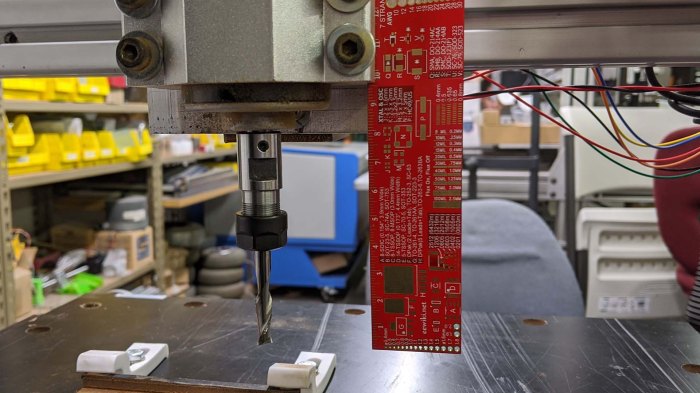 CNC with cutter 80mm past motor bearing