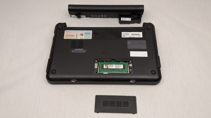 HP Mini 110-1134CL remove easy stuff