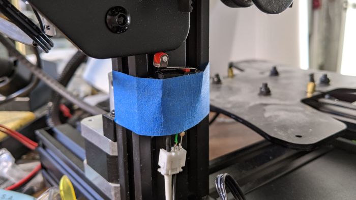 Geeetech A10 Z endstop hack with tape