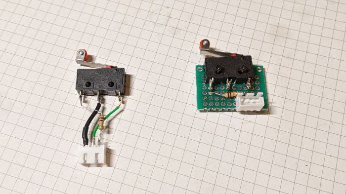 Geeetech A10 Z axis end stop clip old and new